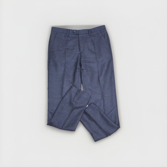 Ted Baker Pants Mens 32x31 Blue Winter Wool Plaid Dress Pants Business Trousers - Picture 5 of 8
